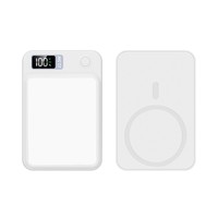 Awesomesub Batterie externe Li-Polymère avec insert en verre pour sublimation, 5000mAh/10000mAh, Chargeur magnétique sans fil rapide Apple/USB, Promotionnel