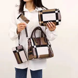 Factory wholesale 4 pcs Women's Large capacity practical casual business handbag set