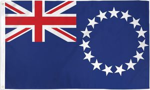 Bandera <span class=keywords><strong>de</strong></span> las Islas Cook <span class=keywords><strong>de</strong></span> 3x5 Pies, Impresa por Ambos Lados, 100% Poliéster, Nueva, Venta al Por Mayor - Product Image 2