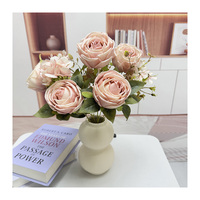 Meiyuan 9 Tête Hortensia Impérial Concubine Roses Bouquet De Mariage Géant Nouvel An Saint Valentin Maison Réchauffement Décor Artificiel