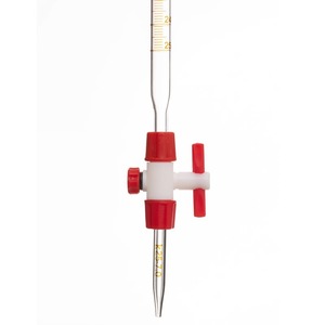 <span class=keywords><strong>Burette</strong></span> acido-base neuve de qualité A avec robinet droit en verre et PTFE - Product Image 1