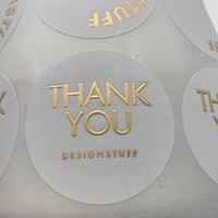 Étiquettes artisanales imperméables personnalisées en papier adhésif avec autocollants de logo en relief en feuille d'or