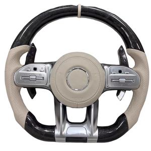 <span class=keywords><strong>Volant</strong></span> en cuir et fibre de carbone personnalisé pour Mercedes Benz <span class=keywords><strong>AMG</strong></span> GLC GLE450 <span class=keywords><strong>A45</strong></span> C43 C63 C450 S63 E63 W205 W213 W222 A250 - Product Image 5