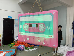 Signe d'accessoire de bande de cassette gonflable d'éclairage pour la décoration d'étape de DJ de boîte de <span class=keywords><strong>nuit</strong></span> - Product Image 2