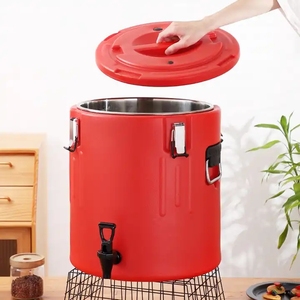 Soupe alimentaire de Restaurant Commercial baril d'isolation thermique en acier inoxydable grand récipient avec robinet - Product Image 5