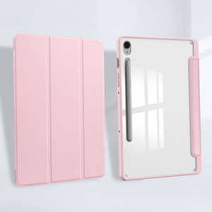 เคสแท็บเล็ตแบบบาง หนังใส สำหรับ <span class=keywords><strong>Samsung</strong></span> S9 S10 Lite 11 A11 A9 PLUS S6 <span class=keywords><strong>P613</strong></span>  อะคริลิกใส ช่องใส่ปากกา ฝาพับสามตอน - Product Image 6