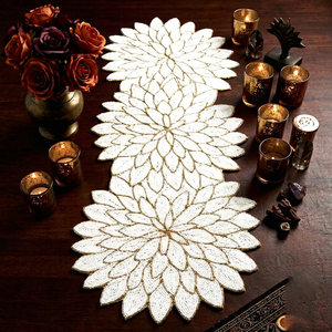 Luxury <b>Beaded</b> Non-Slip Durable Handmade Customized Design MS Handicraft Table <b>Placemat</b> - Product Image 1