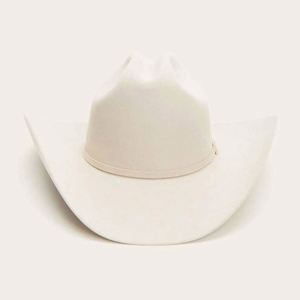 Sombrero de Vaquero 100% Fieltro de Lana, Estilo Stetson con Pluma, Colores Negro/Blanco, Regalo Promocional para Uso Occidental - Product Image 3