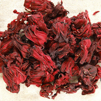 Fleurs d'Hibiscus Sabdariffa Séchées en Vrac pour Tisane, Goût Acidulé, Vente en Gros, Meilleur Prix Chine, 100% Naturelles, Sans Additifs