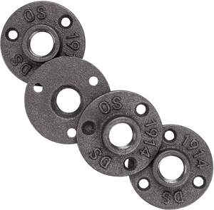 1/2 Zoll Grau Natürliche Farbe Schwarz Gusseisen Rohr befestigung Boden flansch für Rohr möbel Regal - Product Image 6