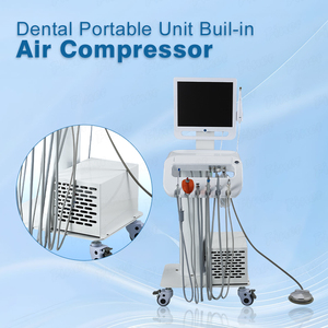 <strong>Dental</strong> <strong>Unit</strong> Cart <strong>Dental</strong> Trolley Cart <strong>Dental</strong> Endoscope Cart Curing Light Ultrasonic Scaler Handpiece with Tape Compressor - Product Image 5