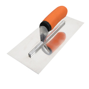 Truelle à plâtre en acier au carbone à lame plate, manche en bois, pointeuse, outil de construction DIY - Product Image 2