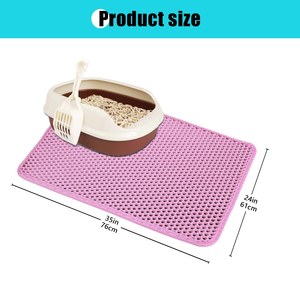 Waterproof <b>EVA</b> Fabric Splash Proof House Clean Cat Litter Catching Mat Prevents Messy Floors Cat Litter Mat - Product Image 4