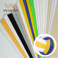 Tissu de volley-ball synthétique en simili cuir souple en microfibre de haute qualité PU imperméable écologique 1.0-2.0mm d'épaisseur pour le football