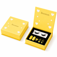 Boîtes personnalisées pour faux ongles et cils, impression numérique, fermeture magnétique, éponge, emballage en carton écologique pour maquillage