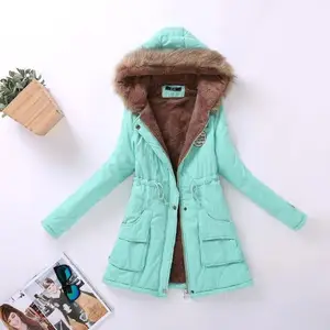 Piumino da donna di alta qualità vendita calda piumino con cappuccio moda invernale piumino lungo caldo casual per donna - Product Image 1