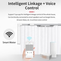 Rail de rideau intelligent Wi-Fi Tuya avec moteur électronique et télécommande Z-Wave