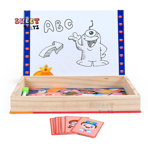 Jeu de société magnétique en bois pour enfants préscolaire <span class=keywords><strong>maternelle</strong></span> apprentissage et livres d'images pour enfants activités d'autocollants - Product Image 4