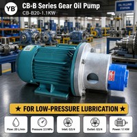 Pompe à engrenages en fonte CB-B20, 20 LPM, 2,5 Mpa, 1,1 KW, pompe à huile pour usage industriel, pour machines-outils avec moteur
