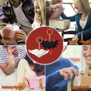 Lindo Kit de Ganchillo para Principiantes, Corazón de Peluche Tejido a Mano, Llavero, Regalo de San Valentín, Kit de Bricolaje, Animal para Principiantes - Product Image 3