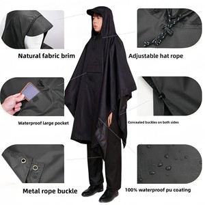 <span class=keywords><strong>Chubasquero</strong></span> portátil 3 en 1, Ponchos impermeables para lluvia, Poncho impermeable para <span class=keywords><strong>mujer</strong></span>, <span class=keywords><strong>chubasquero</strong></span> para motociclistas para excursiones de campamento - Product Image 2