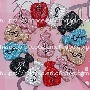 Rác trường hợp điện thoại quyến rũ đối với chúng tôi đô la ba chiều kim cương đầy ví, DIY Mặt dây chuyền phụ kiện, Bling trang trí - Product Image 6