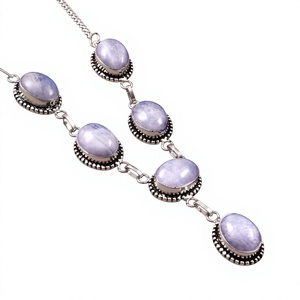 Vintage 925 Silver Agate <b>Statement</b> <b>Necklace</b> Bezel Set Oval Link Chain Unisex Everyday Wear Jewelry - Product Image 1