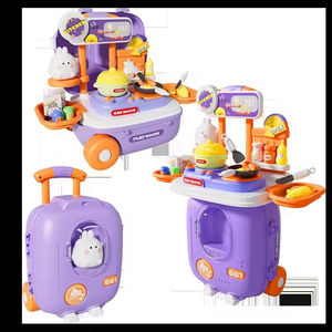 Valise de jeu de cuisine pour enfants, sac à dos de rangement en pâte à modeler motif lapin mignon, accessoires et outils médicaux réalistes, ensemble de jeu de cuisine - Product Image 5
