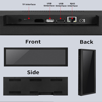 19 21 28 pouces Ultra Wide Monitor Shelf Edge Stretched Dual Bar Lcd Touch Display