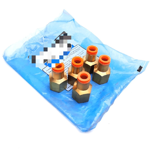 Lote de 5 Conectores Kq2f11-37 de Encaixe Rápido, 1/<span class=keywords><strong>2</strong></span>\" Npt Fêmea para Tubulação de <span class=keywords><strong>3</strong></span>/8\" - Product Image 1