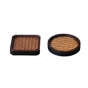 Bamboo Tea Coasters Round And Square Minimalist Design Eco Friendly Coffee Tea Accessories - Product Image 5
