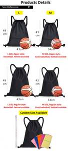 กระเป๋าเป้สะพายหลังผ้าอ๊อกซ์ฟอร์ดแบบเชือกผูกขนาดใหญ่ผ้าไนลอนสำหรับกีฬากลางแจ้งกันน้ำโพลีเอสเตอร์ออกแบบได้ตามต้องการโลโก้ที่กำหนดเอง - Product Image 5