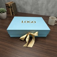 Boîte cadeau magnétique pliable de luxe sur mesure, emballage écologique pliable en gros, boîtes rigides avec logo en feuille d'or
