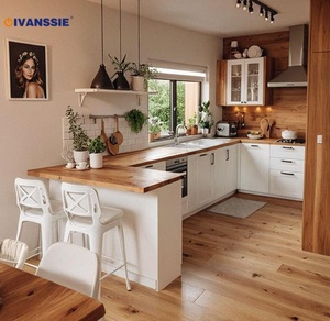 GIVANSSIE Armoire de cuisine électrique moderne en PVC plaqué bois de noyer avec <span class=keywords><strong>Rick</strong></span> Owen Articles de cuisine - Product Image 1