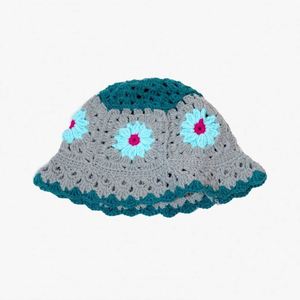 Chapeau Bob Crocheté Floral Fait Main Unisexe avec Broderie 3D pour la Plage et les Affaires – Vente en Gros - Product Image 2