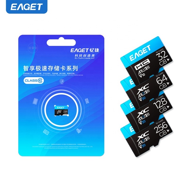 EAGET TFBL-3 Wholesale 32/64/128/256GB Memory Sd Class10 U3 Memory Card 100MB/S Speicherkarte Memoria 4K Carte SD Card TF Card