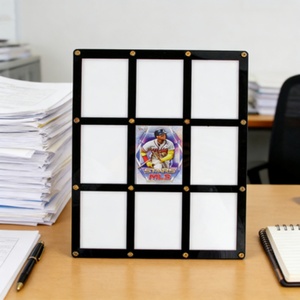 Marco de exhibición de tarjetas acrílico de 9 ranuras de calidad superior, personalizado, de bajo precio del fabricante, para almacenamiento de tarjetas coleccionables - Product Image 5