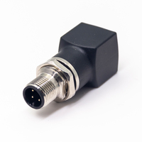 Conector hembra M12 de 4 Pines A RJ45, adaptador con código D macho, Dcode, 4Pin, d-code, X, Conector de código