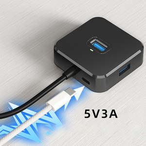 Mini Portable <strong>USB</strong> 3.0 Hub 4 in 1 Multi-Port HUB with Type C Interface Expansion for U-Disk Hard Disk Gamepad <strong>Keyboard</strong> <strong>Mouse</strong> - Product Image 5