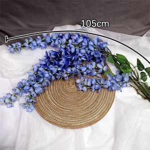 بيع بالجملة حديقة الزفاف منظر طبيعي زينة نبات وستارية عالية الجودة زهور فاصوليا طويلة حرير زهور نبات وستارية عملاقة بفروع قصيرة - Product Image 5