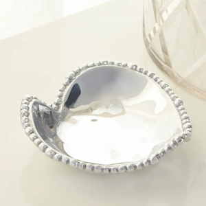 Bol décoratif de luxe en forme de feuille plaqué argent fait à la main en métal Snack serveur de fruits secs et de bonbons pour la maison décoration de Table cadeau - Product Image 1