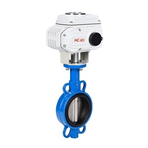 วาล์วผีเสื้อไฟฟ้า Hc รุ่น D971Xh ขนาด 16 นิ้ว แบบมีซับใน PTFE ทำจากเหล็กดัด ชนิดสวิตช์สองทาง สำหรับน้ำ อากาศ น้ำมัน - Product Image 1