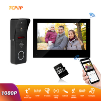 Videoportero Inteligente Tuya con WiFi, Pantalla Táctil de 7 Pulgadas, Cámara de 1080P, Audio Bidireccional, Intercomunicador Multi-Unidad, Desbloqueo Remoto