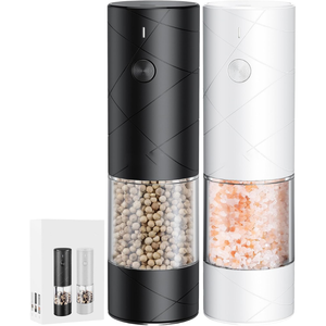Ensemble <span class=keywords><strong>de</strong></span> moulin à <span class=keywords><strong>sel</strong></span> électrique rechargeable USB élégant avec lignes irrégulières et matière plastique pour moulin à poivre moulin à <span class=keywords><strong>sel</strong></span> - Product Image 2