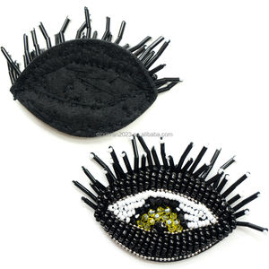 PH014 Custom Handmade Hot Fix Diamant Patch DIY Evil Eye Strass Perlen Applique Patch - Product Image 3
