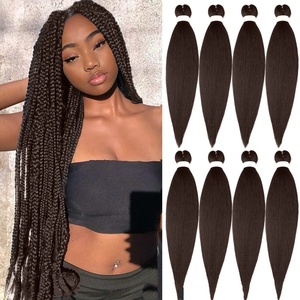 28Inch Easy <b>Braids</b> Hair Synthetic Colourful Pre Stretched Braiding Hair <b>Extensions</b> Jumbo <b>Braids</b> Ombre Yaki Long Straight Hair - Product Image 3