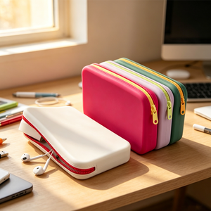 Unisex <strong>Long</strong> Waterproof Silicone Coin <strong>Purse</strong> with Custom Logo, Zipper Closure Wallet for Cash During Travel - Product Image 2