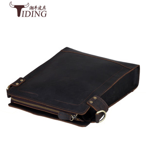 Sac bandoulière pour homme Tiding, sac messager en cuir véritable, couleur unie, durable, usage quotidien - Product Image 5