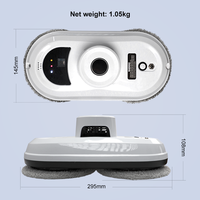 Robot Pembersih Cermin Kamar Mandi & Kaca Shower dengan Pengenalan AI, Operasi 180 Menit, Portabel & Ringan, Pencuci Otomatis, Stok Terbatas