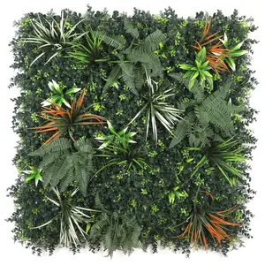 Decorative 1x1m 3D Design Layout Scene Plastic Grass plants Artificial Wall plant